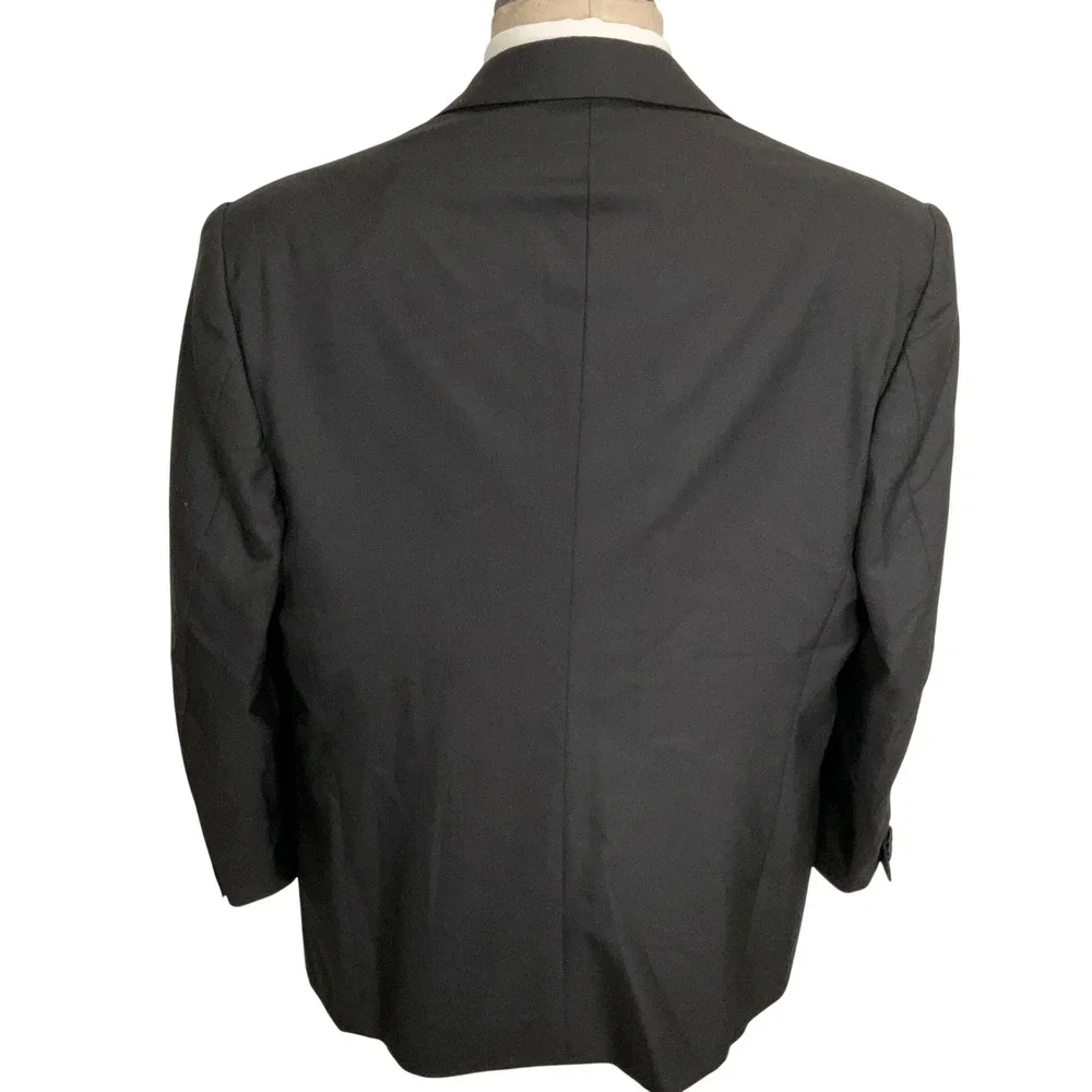 Brooks Brothers Suit Mens 45R Black Tuxedo Peak Satin Formal Wedding USA VTG USA